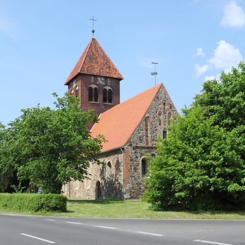 Medieval fieldstone church in Germany