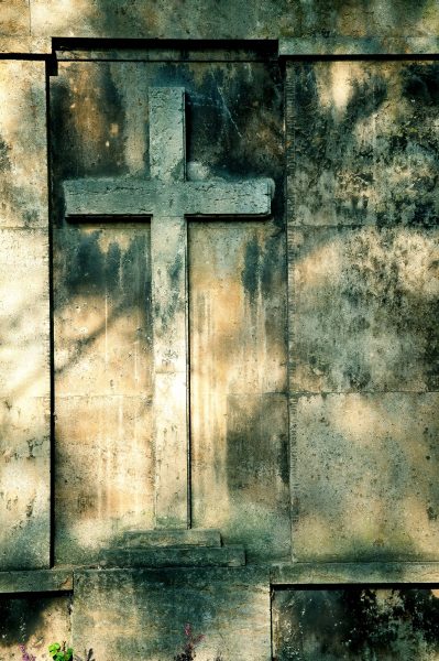 cross on wall background